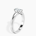 18kt White Gold Arielle Solitaire Lab Diamond Ring standing product image one