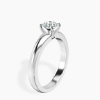 14kt White Gold Arielle Solitaire Lab Diamond Ring standing product image one