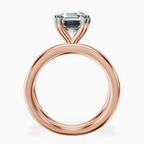 18kt Rose Gold Stella Criss Cross Solitaire Lab Diamond Ring side right image one