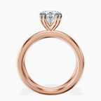 18kt Rose Gold Stella Criss Cross Solitaire Lab Diamond Ring side right image one