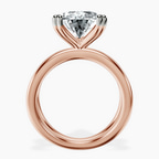 18kt Rose Gold Stella Criss Cross Solitaire Lab Diamond Ring side right image one