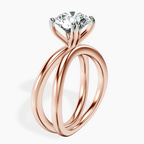 2.82 ct. round Stella Criss Cross Ring in 14kt rose gold standing product image one