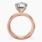 18kt Rose Gold Stella Criss Cross Solitaire Lab Diamond Ring side right image one
