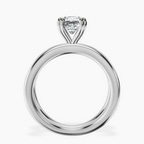 Platinum Stella Criss Cross Solitaire Lab Diamond Ring side right image one