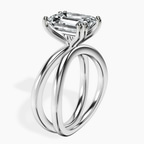 Platinum Stella Criss Cross Solitaire Lab Diamond Ring standing product image one