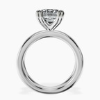 Platinum Stella Criss Cross Solitaire Lab Diamond Ring side right image one