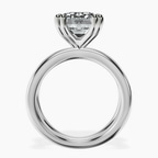 Platinum Stella Criss Cross Solitaire Lab Diamond Ring side right image one