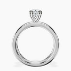 Platinum Stella Criss Cross Solitaire Lab Diamond Ring side right image one