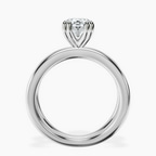 Platinum Stella Criss Cross Solitaire Lab Diamond Ring side right image one