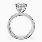 Platinum Stella Criss Cross Solitaire Lab Diamond Ring side right image one