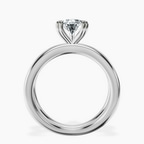 Platinum Stella Criss Cross Solitaire Lab Diamond Ring side right image one
