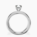 Platinum Stella Criss Cross Solitaire Lab Diamond Ring side right image one