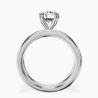 Platinum Stella Criss Cross Solitaire Lab Diamond Ring side right image one