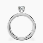 10kt White Gold Stella Criss Cross Solitaire Lab Diamond Ring side right image one