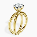 18ct Yellow Gold Stella Criss Cross Solitaire Lab Diamond Ring standing product image one