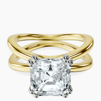 18kt Yellow Gold Stella Criss Cross Solitaire Lab Diamond Ring front image
