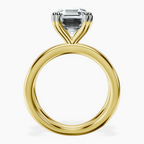 18kt Yellow Gold Stella Criss Cross Solitaire Lab Diamond Ring side right image one