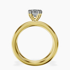 18kt Yellow Gold Stella Criss Cross Solitaire Lab Diamond Ring side right image one