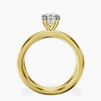 18kt Yellow Gold Stella Criss Cross Solitaire Lab Diamond Ring side right image one