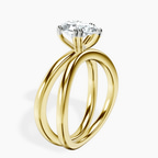 1.35 ct. pear Stella Criss Cross Ring in 10kt yellow gold standing product image one