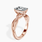 2.91 ct. emerald Evermore Solitaire Ring in 10kt rose gold standing product image one