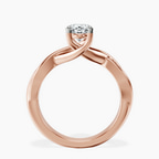 14ct Rose Gold Evermore Solitaire Lab Diamond Ring side right image one