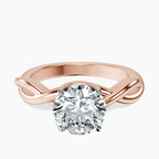 10kt Rose Gold Evermore Solitaire Lab Diamond Ring front image