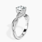 14kt White Gold Evermore Solitaire Lab Diamond Ring standing product image one