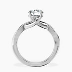 14kt White Gold Evermore Solitaire Lab Diamond Ring side right image one
