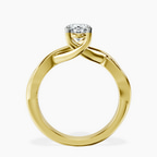 9ct Yellow Gold Evermore Solitaire Lab Diamond Ring side right image one
