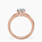14ct Rose Gold Eva Six Prong Knife Edge Lab Diamond Ring side right image one