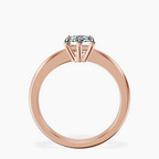14ct Rose Gold Eva Six Prong Knife Edge Lab Diamond Ring side right image one