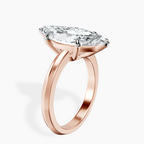 18kt Rose Gold Eva Six Prong Knife Edge Lab Diamond Ring standing product image one