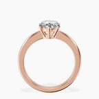 2.06 ct. oval Eva Knife Edge Ring in 14kt rose gold side right image one
