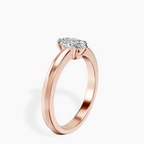 14kt Rose Gold Eva Six Prong Knife Edge Lab Diamond Ring standing product image one