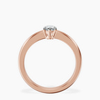 14kt Rose Gold Eva Six Prong Knife Edge Lab Diamond Ring side right image one