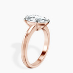 18kt Rose Gold Eva Six Prong Knife Edge Lab Diamond Ring standing product image one
