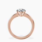18kt Rose Gold Eva Six Prong Knife Edge Lab Diamond Ring side right image one
