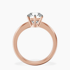 10kt Rose Gold Eva Six Prong Knife Edge Lab Diamond Ring side right image one