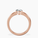 18kt Rose Gold Eva Six Prong Knife Edge Lab Diamond Ring side right image one