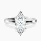 Platinum Eva Six Prong Knife Edge Lab Diamond Ring front image