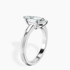 Platinum Eva Six Prong Knife Edge Lab Diamond Ring standing product image one