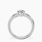 14kt White Gold Eva Six Prong Knife Edge Lab Diamond Ring side right image one