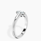 14kt White Gold Eva Six Prong Knife Edge Lab Diamond Ring standing product image one