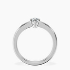 14kt White Gold Eva Six Prong Knife Edge Lab Diamond Ring side right image one