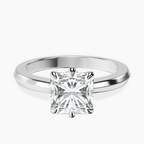 Platinum Eva Six Prong Knife Edge Lab Diamond Ring front image