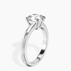 Platinum Eva Six Prong Knife Edge Lab Diamond Ring standing product image one