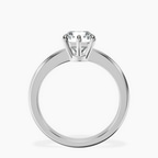Platinum Eva Six Prong Knife Edge Lab Diamond Ring side right image one