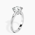 14kt White Gold Eva Six Prong Knife Edge Lab Diamond Ring standing product image one