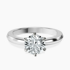 Platinum Eva Six Prong Knife Edge Lab Diamond Ring front image